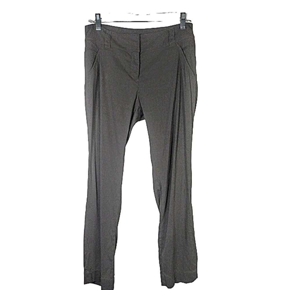 Eileen Fisher linen blend charcoal gray cropped pants size 4
